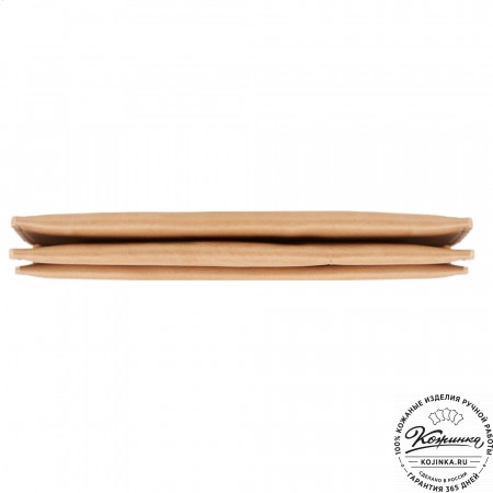 Кожаное портмоне "Манхэттен" (бежевое)